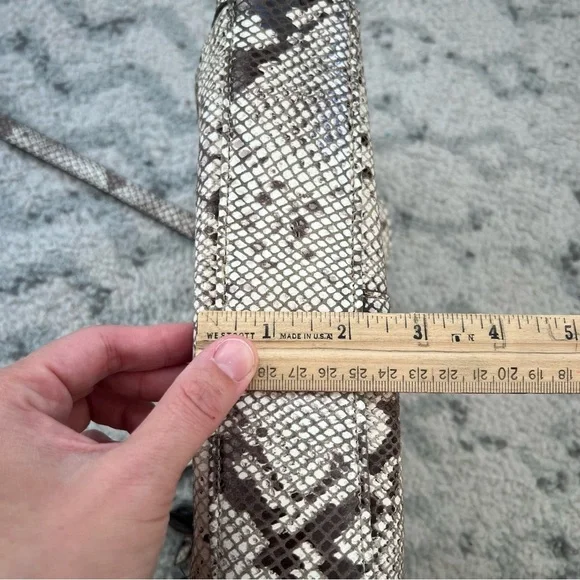 Margot New York Molly Crossbody Leather Bag Snake Skin Print - Picture 14 of 14